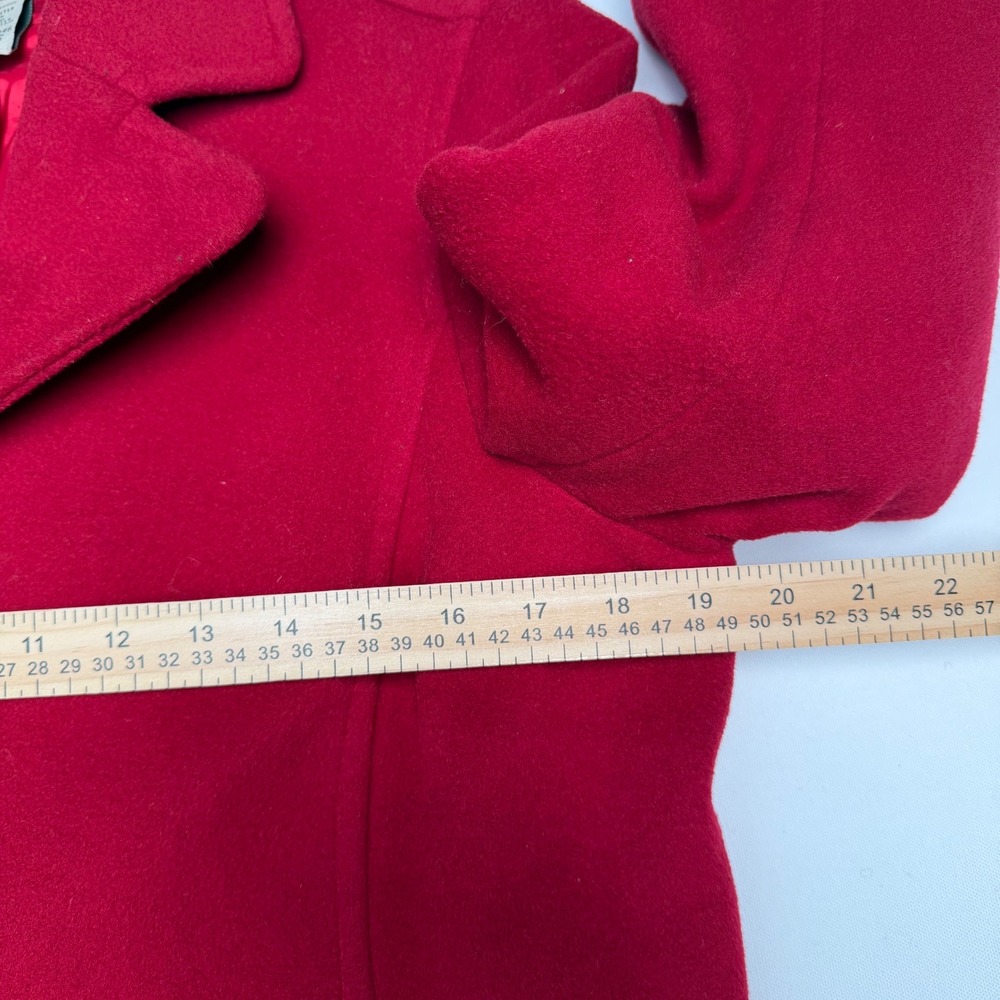 Red LL Bean Lambswool Thinsulate Coat 12P Petite Winter‎ Quiet Luxury Vintage - Picture 8 of 12